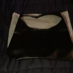 Black Leather Tote Bag